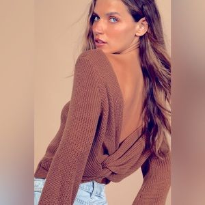 Love Tree knotted back sweater, size S